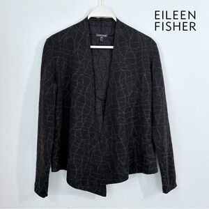 Eileen Fisher Merino Cotton Mosaic Cardigan